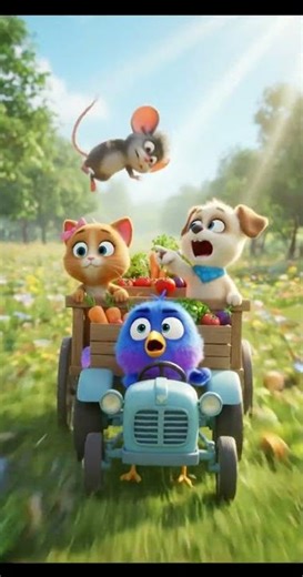 CoCo Kiki - Fluffy Drives a Tractor to School! #CoCoKiKi #cocokiki #cartoonforkids #animalfriends