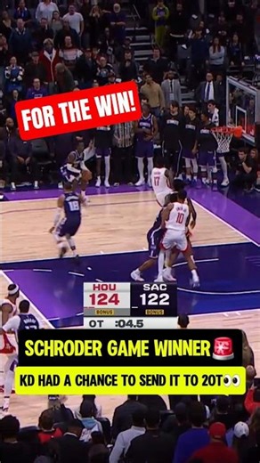 Schroder GAME WINNER after COMEBACK🚨