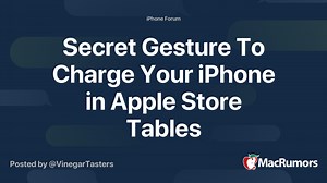 Secret Gesture To Charge Your iPhone in Apple Store Tables