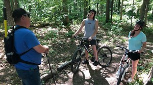 Mountain bike and hiking trail opens by Plymouth. So begins the new Marshall County parks.