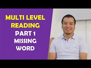 Multi level testiga tayyorlanish. Reading part 1 'Missing word'. #multilevel