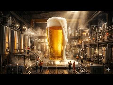 The entire beer production process: From harvesting barley to the brewery.