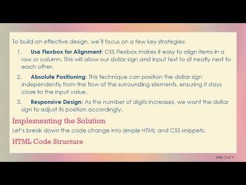 Positioning a $ Sign in an Input Box for Dynamic User Input