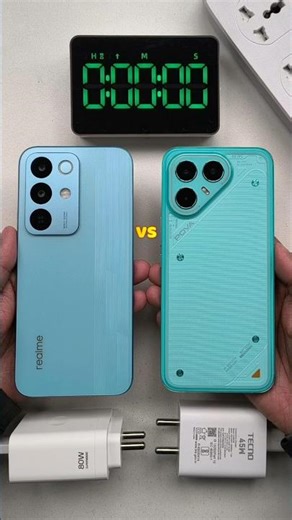 Realme Narzo 90x 5G vs Tecno Pova 7 Pro 5G Battery Charging Test #shorts