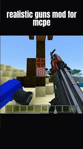 Realistic guns mod for minecraft #minecraft #shorts