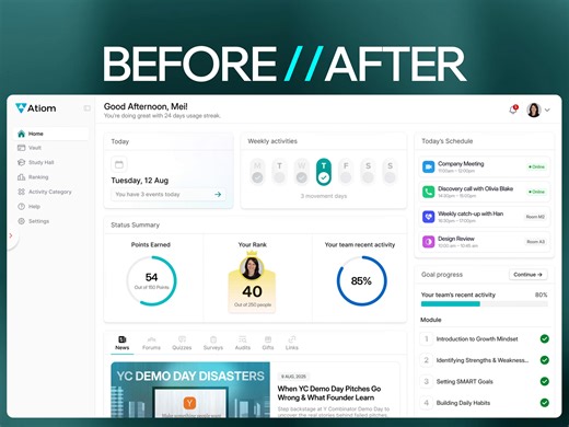 Progress Tracking SaaS Dashboard Redesign