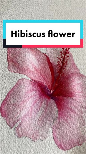 Step-by-Step Hibiscus Flower Drawing Tutorial | Watercolor Painting Techniques