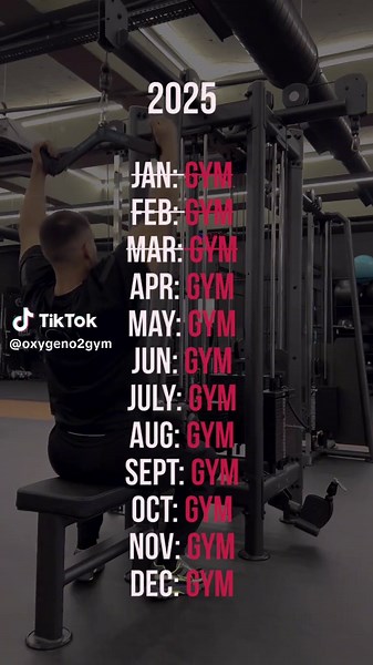 🎯 12 Months. 1 Goal. No breaks. No excuses. Just GYM. Every damn month. This is the OXYGEN O₂ lifestyle. 🔥 Let’s finish what we started. #OXYGENO2 #2025Goals