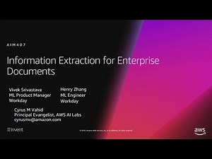 AWS re:Invent 2018: Deep Learning Applications Using Apache MXNet, Featuring Workday (AIM407-R)