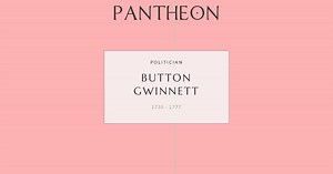Button Gwinnett Biography | Pantheon