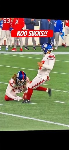 NY GIANTS YOUNGHOE KOO with the Worst Field Goal Attempt in NFL HISTORY?! #nfl #fail #nygiants