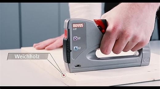 Novus Handtacker J-11, Tacker aus ABS-Kunststoffgehäuse, Unterlademechanik, Griffverriegelung, Klammersichtfenster (Packung mit 5)