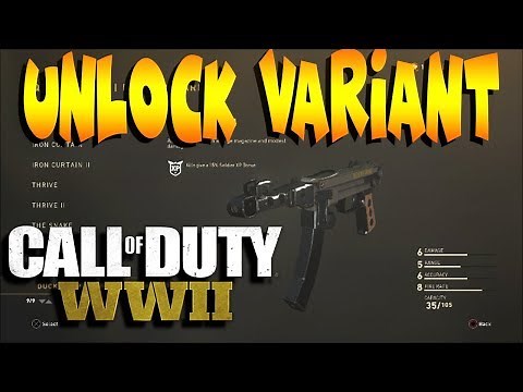 COD WWII - How to Unlock Any Gun Variant In Private Match For UMG / GBs! (Ww2 tips)