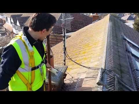 How to fit gull spikes on a roof