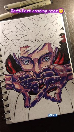 Satoru Gojo fanart from jujutsu kaisen✨️🤞 #art #shorts #anime #fanart #jujutsukaisen #gojo