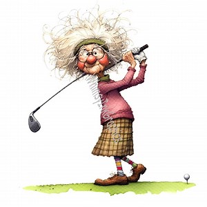 Funny Old Lady Golfers Clip Art, 14 JPG High Quality Digital Download Prints, Sublimation, Crafting, Commercial Use Whimsical Graphics - Etsy