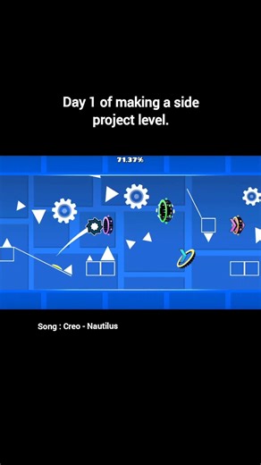 Day 1 of making a side project level | Geometry Dash #geometrydash