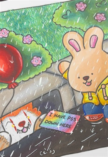 IT themed pennywise got the goods tho RIP Georgie Book: silly crimes @Hikaru Kotz #it #coloring #colouring #colortok #fypage