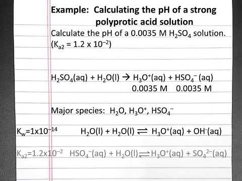 CHEMISTRY 201: Calculating the pH of a strong polyprotic acid