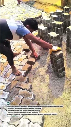 Perfect Interlocking Paver Installation Fast & Clean Finish #Paving #Construction #DIY