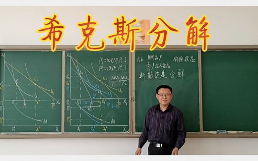 3.7.3希克斯（Hicks）分解-微观经济学-高鸿业、马工程、考研《西方经济学》-板书授课