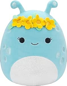 Squishmallows Original 11in Natnat The Pastel Blue Alien with Flower Crown – Official Jazwares Plush (Medium-Sized)
