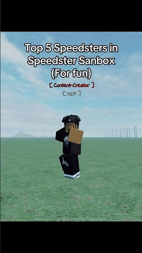 Top 5 Speedsters in Speedsters Sandbox #roblox #contentcreator
