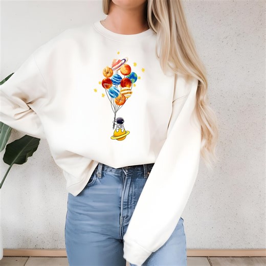 Space Astronaut Graphic Sweatshirt & Hoodie – Unisex Cozy Fleece - Etsy