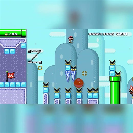 Frozen Pipes [Kaizo] by Beluga #shorts 🍄Super Mario Maker 2 Switch 2 No Commentary #duk