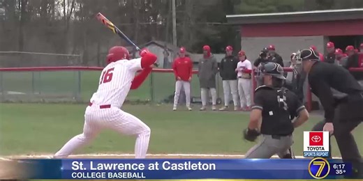 St. Lawrence hosted Castleton in baseball action