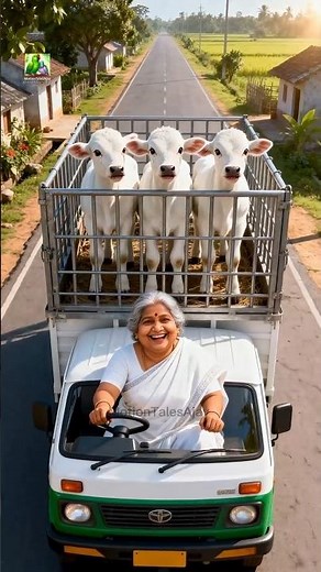 Grandmother saved all three of the cow’s calves from the butcher #aistory #ai #cowbaby #shorts #save