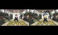 Mix of 2 videos from youtube : gangnam style vs minecraft style