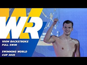 Hubert Kos Smashes the 100m Backstroke World Record: 48.16 | Swimming World Cup 2025