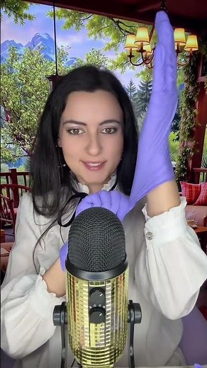 ASMR Latex Gloves Sounds 🧤 Mic Brushing & Close Whispering | Relaxing Tingles #shorts
