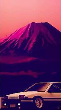RETRO MT FUJI AE86 WALLPAPER - Creative Visuals - 4K