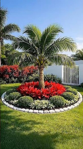 Tropical Palm Garden Design | Beautiful Front Yard Landscaping #tropicalgarden #gardendesign #garden