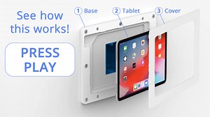 VidaMount On-Wall Tablet Mount - Microsoft Windows Surface Go, Go 2, Go 3, & Go 4 - White