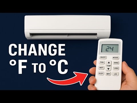 How to change fahrenheit to celsius in ac remote | How to change F into C in ac remote?