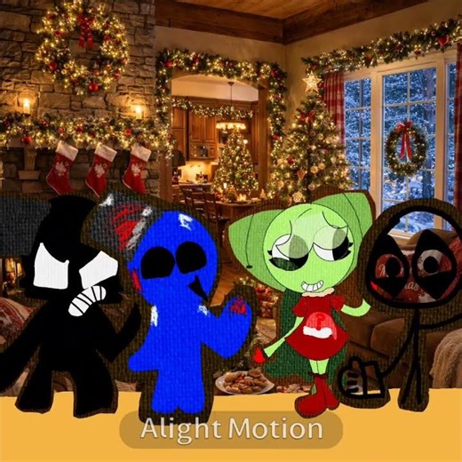 #crishmas #trend #ocs The alien is my friend and the stick figure is my girlfriend