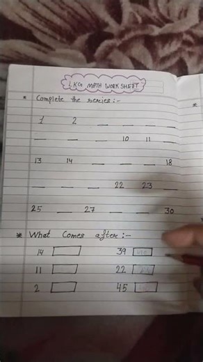 UKG & LKG Maths Annual Exam Preparation Worksheet #practice#maths