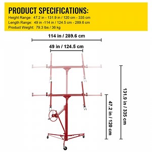 [Hot Item] Plasterboard Lifter Drywall Gyprock Panel Lift Sheet Board Hoist 150lbs 11FT