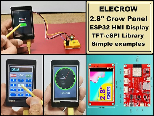 ELECROW Crow Panel 2.8-ESP32 HMI Display TFT_eSPI examples