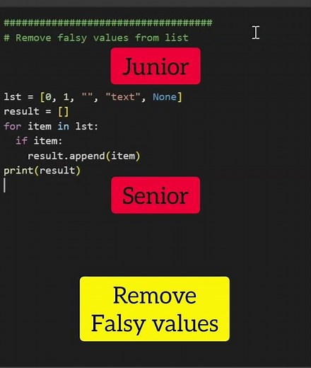 Removing falsy values in Python