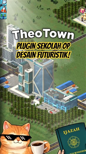 PLUGIN SEKOLAH TERBARU DESAIN FUTURISTIK DI THEOTOWN! #shorts