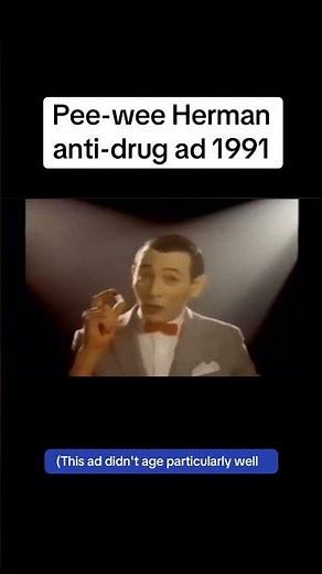 Pee-wee Herman anti-drug ad 1991 that didn't age well over time #peeweeherman #antidrug