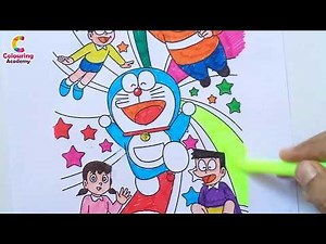 Doraemon colouring book | doraemon, nobita, doraemon colouring pages