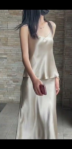 Sexy silky smooth satin dress