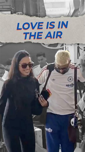 Hardik Pandya spotted with girlfriend Mahieka Sharma at Chennai airport