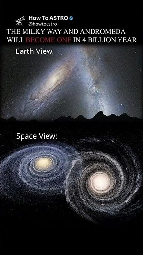 The Milky Way's Collision Course With Andromeda #Galaxy #Shorts