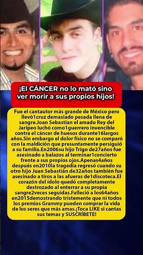 ¡La TRAGEDIA que destruyó al gran Joan Sebastian! 😭🕊️ #JoanSebastian #Tragedia #Hijos